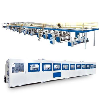 4500 KG Hochgeschwindigkeits-Produktionslinie für dreischichtiges Wellkarton für effektive Verpackungen