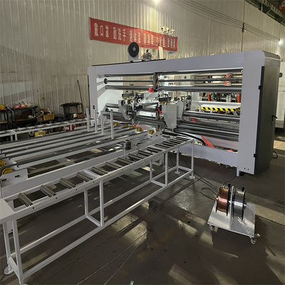 Halbautomatische zweigliedrige Nähmaschine zum Nähen von Karton und Karton