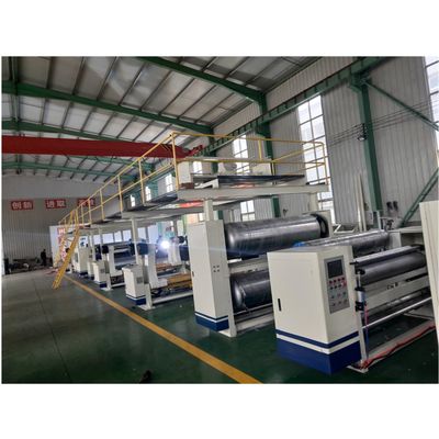 0.75KW Horizontale Ausgabe Hochgeschwindigkeit 5 Ply Wellkartonbox Produktionslinie