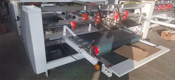 7.5m Länge Halbautomatische Zwei-Stücke-Folder-Klebmaschine für Karton-Folder-Klebmaschine
