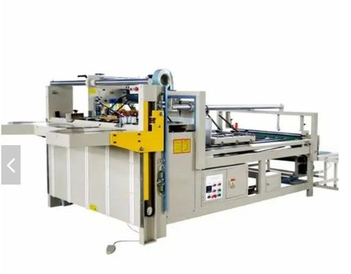 Motor mit verstellbarer Geschwindigkeit Halbautomatische Kartonbox-Folder-Kleber für Ihre Anforderungen