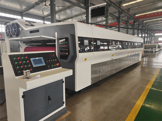 Vollautomatische Flexo 4 Farbdruckmaschine mit Drehdruck zum Formen von Pizzakartons